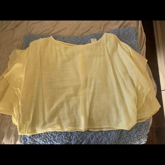 anthropologie size L yellow shirt - Picture 1 of 1